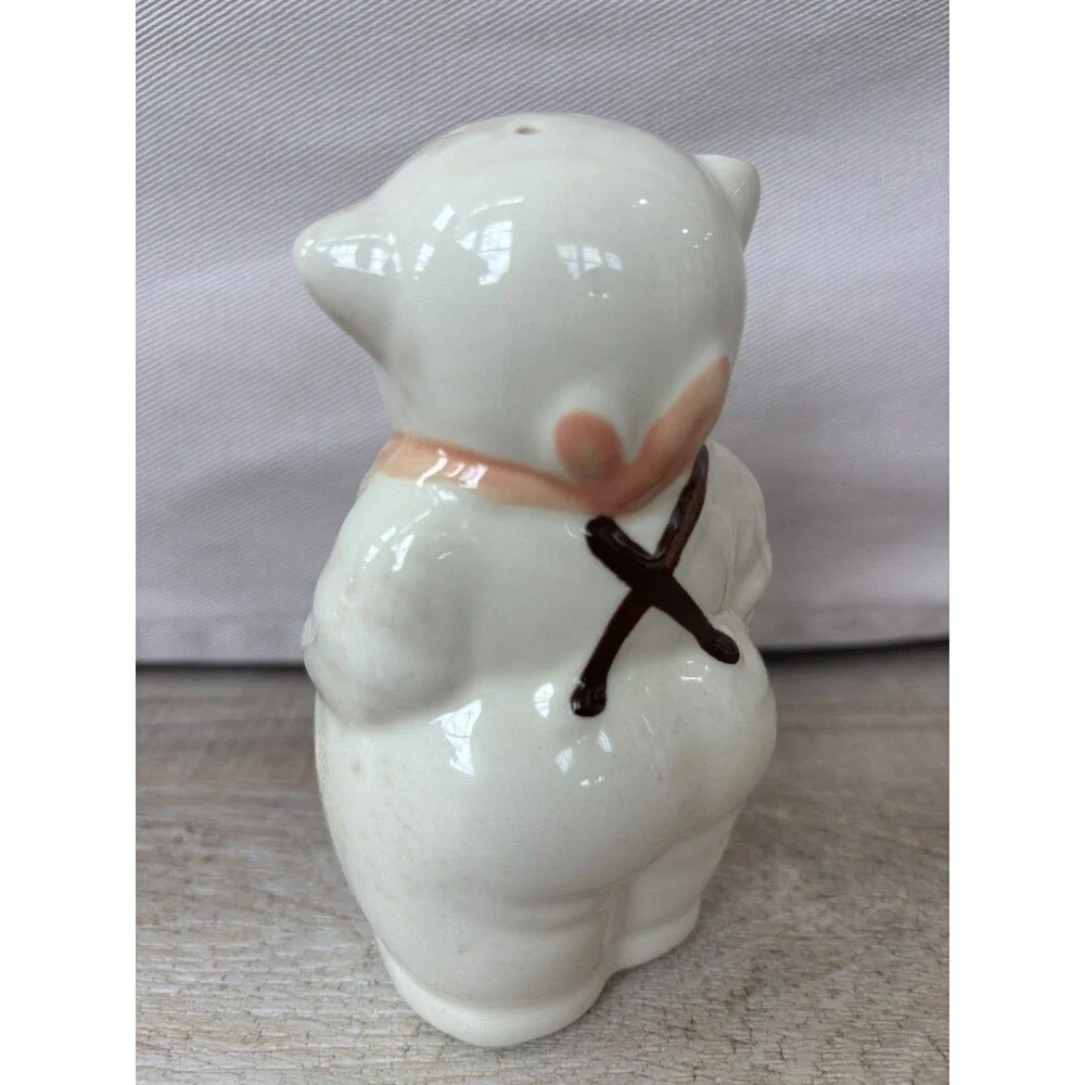 Vintage Shawnee Smiley Pig 5 Inch Single Shaker Farmhouse Kitsch Pottery 40s 50s - Picture 5 of 11